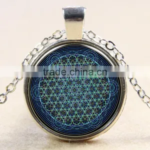 XP-TGN-LT-161 Fashion Diy Image Gemstone Family Dome Cabochon Mandala Life Tree Pendant Time Necklace With Popular Accessories thumbnail-1