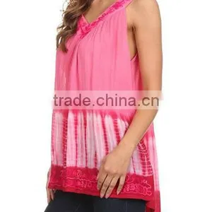 Women's Designer Rayon Tie & Dye Tank Tops / Blouse thumbnail-1