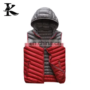 Men Nylon Decthable Hood Padded Vest Winter Warm Down Vest thumbnail-4