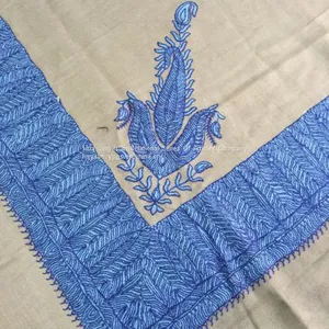 Arab Wool Embroidery Scarf / Arab Wool Acrylic Embroidery Scarf / Arab Scarf / Muslim Hijab Scarf thumbnail-4