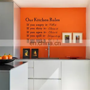 Funny 'Our Kitchen Rules' Window Wall Stickers Kitchen Decoration Home Decor thumbnail-3