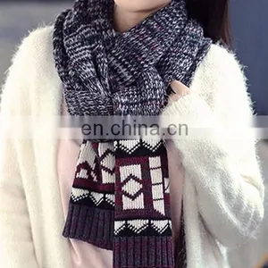 Faux Woolen Paisley Oblong Women Scarves Solid Warmer Scarf thumbnail-5