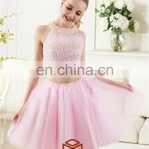 Short Free Prom Girls Dresses HMY-CDA022 Two Pieces Sexy Young Girl Short Cocktail Dress Party Dress thumbnail-1
