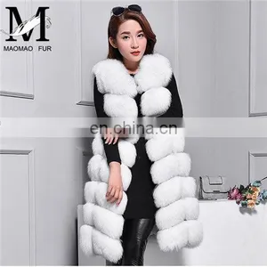 China Supplier Winter Fashion Women Fox Vest Genuine Natural Italian Fur Vest thumbnail-6