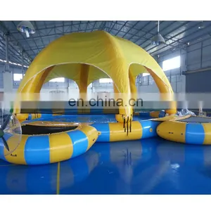 Hot Sale Inflatable Swimming Pool With Yellow Tent & Bouncer for Kids & Water Toys thumbnail-1