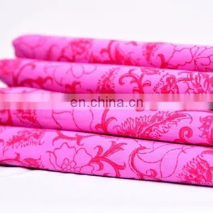 Indian 2017 Hand Block Cotton Fabric Crafting Dressmaking Sewing Fabric By Meter thumbnail-1