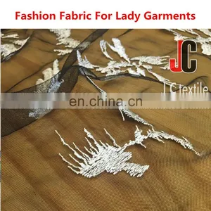 New Fashion Design Nylon Mesh With Embroidery High Quality Lace Fabric thumbnail-1