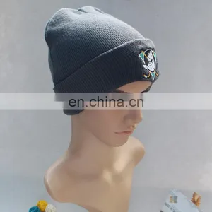 New Custom Plain Beanie Knit Winter Hat thumbnail-3