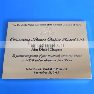 Custom Engraved Medallion Plaque Presented to Abu Dhabi Chapter thumbnail-1