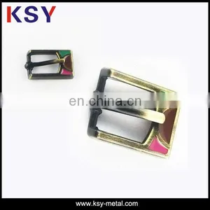 Brushed Antique Brass Mini Shoe Buckle With Soft Enamel thumbnail-1