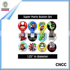 Custom 25mm Circle Round Tin Plate White Plastic Back Pin Button Badge thumbnail-1