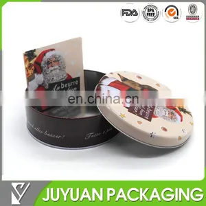 Direct Factory Christmas Round Gift Tin Box Wholesale thumbnail-1