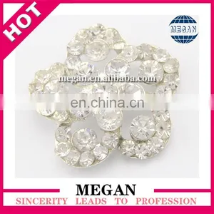 Gold and Silver Flatback Star Shape Rhinestone Button for Wedding Decoration thumbnail-1