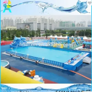 Above Ground Outdoor Giant PVC Pool Type Metal Frame Swimming Pool For Commercial thumbnail-2