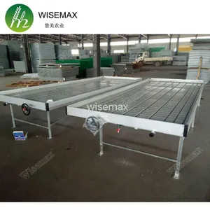 Rolling Wire Greenhouse Bench Grow Tray Ebb and Flow Hydroponic Systems thumbnail-5