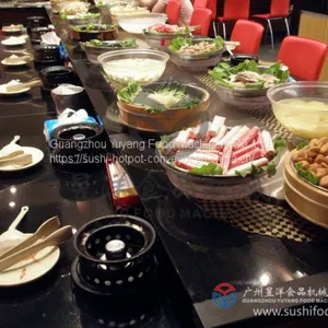Buffet Equipment Customized Automatic Hot Pot Rotary Sushi Conveyor Belt System for Restaurant thumbnail-1