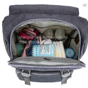 Diaper Bag Large Capacity Mother Maternity Backpack With Changing Mat and Milk Bottle Bag thumbnail-3