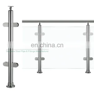 Modern House Stainless Steel 304 316 Terrace Glass Balustrade Balcony Plexiglass Railing Designs thumbnail-2