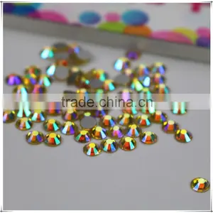 New Fashion Nail Art Citrine Rhinestone Crystal AB Colour Silver Flatback Non Hot Fix Rhinestones for Weddings Bridemaid Dresses thumbnail-2