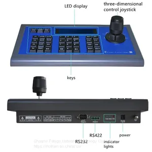 Hotrain FK01 Visca Pelco-p LCD Display 3D Joystick PTZ Conference Video Camera Keyboard Controller/ Control Keyboard thumbnail-1