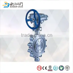 Chemical Industry Dn100 Inox Stainless Steel Manual Eccentric Metal Seal Butterfly Valve thumbnail-5