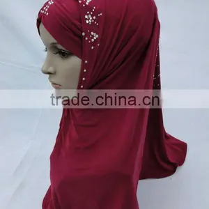 A455 Popular Beaded al Amira Scarves HIJAB thumbnail-1