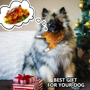 Food Pet Products Dog Chew Toy Stuffed Turkey Stuffed Dog Squeaky Chew Toy Interactive Squeaky Dog Toys thumbnail-5