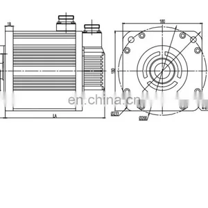 High Torque NewKer 180mm 2000rpm AC 2KW Servo Motor Similar With Yaskawa Motor thumbnail-2