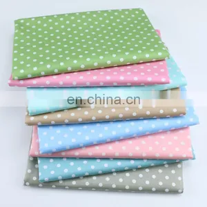 6mm Aquamarine Dot Cotton Printed Polka Dot Fabric Wholesale Children's Bag Fabric Edge Pure Cotton Fabric thumbnail-4