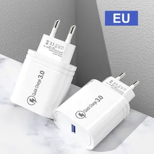 Hot Sale QC 3.0 EU/US Plug Quick Charger 1 USB Port Charger for Mobile Phone Multi Port USB Chargers thumbnail-5