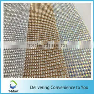 Hotsale Woman Decoration Silver Glass Crystal Hot Fix Rhinestone Mesh thumbnail-5