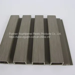 YZJM PVC WPC Wall Panel For Home Decor European 3D Design Wooden Grain Fluted Interior Decorative Wall Board thumbnail-3