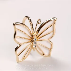 Manufacture Directly Wholesale Butterfly Table Napkin Ring Holder For Wedding thumbnail-1
