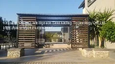High Quality Aluminum Roof System Patio Gazebo Water Proof Louvre Pergola thumbnail-1