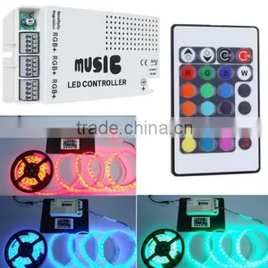 IR Music RGB LED Controller 60 Watt 3 Ports With Remote thumbnail-1