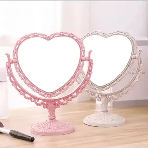 Lockable Jewelry Cabinet Wall Mounted Home Silver OEM Makeup China Personalized Frame Furniture Heart Mirror Living Room thumbnail-3
