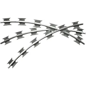 Expanded Razor Barbed Wire Fence Flat Wrap Razor Barbed Wire Diamond Weld Razor Wire Fence Sustainable Waterproof thumbnail-4