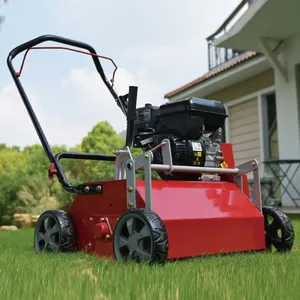 163cc Gas Powered Lawn Scarifier, 510mm Working Width, 5-Level Height Adjustable, Handheld Push Dethatcher for Lawn Care & Thatch Removal thumbnail-4
