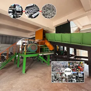 Industrial Dual-shaft Shredder for Waste Metal Scrap Car Shells Aluminum Steel Crushing Recycling Production Line EPC thumbnail-1