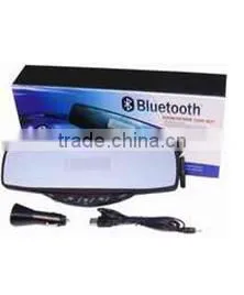 Bluetooth Handsfree Car Rearview Mirror With LCD Display&Wireless Earpiece thumbnail-1