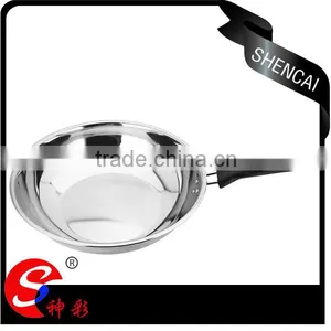 Durable Stainless Steel Pan Frying Pan With Bakelite Handle thumbnail-1