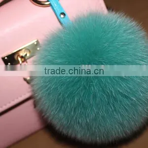 Fashion Trendy Women Girls 100% Real Fur Pom Pom Key Chains thumbnail-3