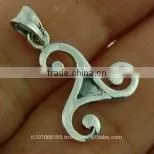 Triskele Triple Spiral Silver Pendant, Pn133 thumbnail-1
