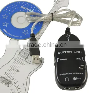 USB to Guitar Interface Cable Link Audio for PC/MAC Recording Adapter thumbnail-1