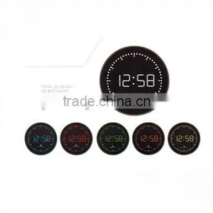 Round LED Digital Wall Clock With Circling Led Display/Radio Control Function Available for Germany and Netherland thumbnail-1