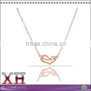 Beautiful Sterling Silver Good Quality Love Pendant Necklace for Girl thumbnail-1
