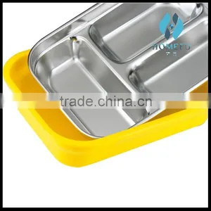 Stainless Steel Bento Lunch Box Containers With 3 Compartments for Children Made in China thumbnail-6