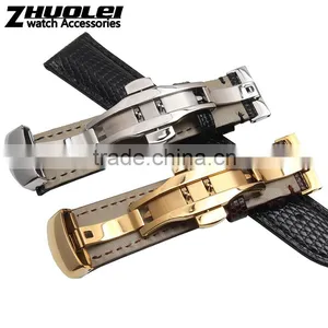 18|20|22|24mm High Quality Genuine Leather Men and Women's Watch Strap With Double Click Buckle Wholesale 3PCS thumbnail-1
