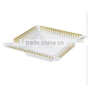 Disposable Plastic Silver/ Gold Coated Bowl thumbnail-1