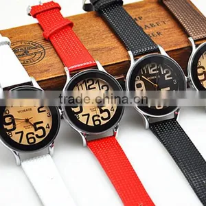 Brown Glass Lady Big Numbers Fashion Design Wrist Watch Women thumbnail-2